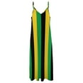 thumbnail image 6 of Black Yellow Green Stripes Sleeveless Dress Dresses Women Summer Women's Summer Clothing, 6 of 9