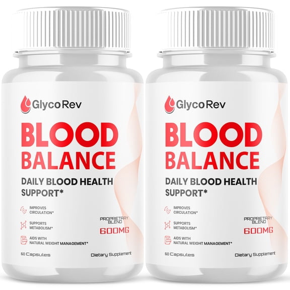 GlycoRev Blood Balance Support Pills Advanced Formula Vitamin Supplement Glyco Rev 120 Capsules