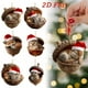 thumbnail image 3 of Adornos de bellota de animales del bosque, acogedores adornos navideños de bosque, decoración para árbol de Navidad, piña personalizada con sombrero rojo, adorno colgante de criatura del bosque, rega, 3 of 5
