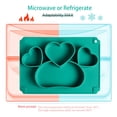 thumbnail image 7 of Divided Cartoon Toddler Baby Plates - Portable Non Slip Suction Toddler Plates for Children Babies and Kids Baby Feeding Tableware Kids Dishes Children Dinnerware Eating Food Bowl - Green Love, 7 of 7