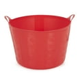 thumbnail image 3 of Tuff Stuff Products F16-RD 16 Gallons Outdoor Carry Flex Tub Storage Bin Container Tote Tubs Bucket with Carrying Handles, Red, 3 of 6
