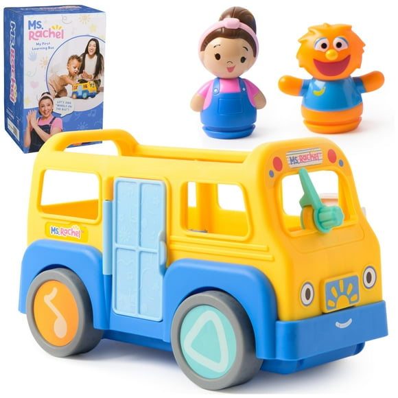Autobús escolar electrónico Learning Ms. Rachel con 2 figuras