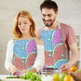 thumbnail image 3 of Pink Blue Lemon Fruit Slices Apron-Garden Aprons for Women with Pockets-Cotton Linen Waterproof Kitchen Cooking Gardening Aprons Adjustable for Kitchen,Cooking,BBQ and Salon 33x27 Inch, 3 of 7