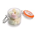 thumbnail image 2 of Vetri 3 oz Round Glass Wide Nostalgic Mason Jar - with Clamp Lid - 2 1/2" x 2 1/2" x 2 3/4" - 10 count box, 2 of 3