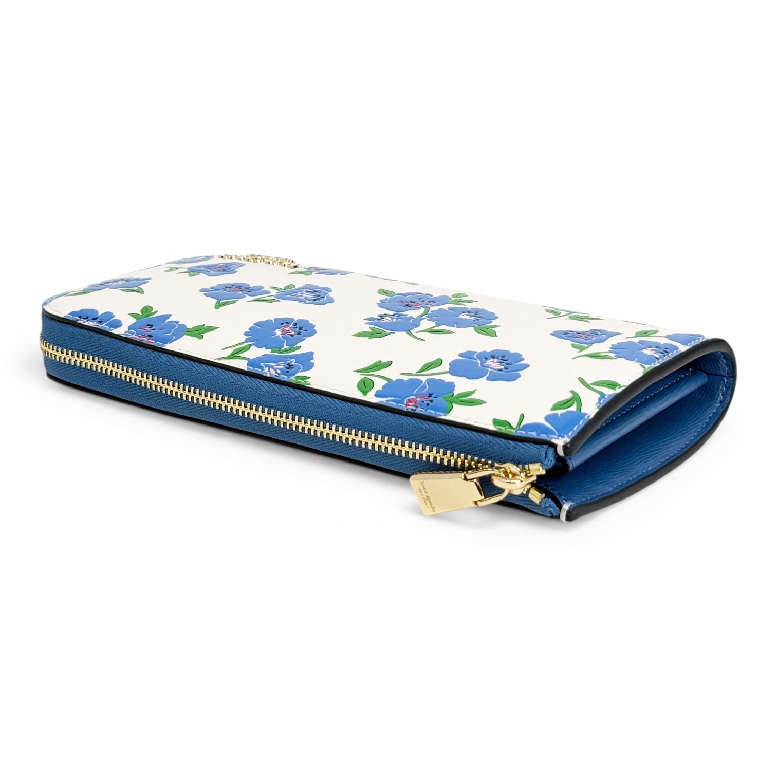 Kate Spade New York Women's Zip Around Saffiano Leather Continental Wallet (Cream Multi)