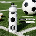 thumbnail image 3 of Botella de agua Magcheer de 20 oz con aislamiento y rociador para fútbol, 3 of 8