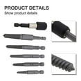 thumbnail image 4 of 6Pcs Stud Screw Extractor Remover Set Broken Damaged Pipes Bolt Easy Out Tool, 4 of 6