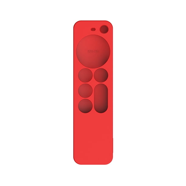 Sywqhk Estuche protector para Apple TV 4K Cubierta de control remoto suave portátil (Rojo)