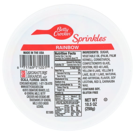 Pack of 12, Betty Crocker Rainbow Sprinkles, 10.5 oz