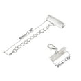 thumbnail image 2 of 10Set Ribbon Crimp Clamp Ends Lobster Claw Clasps & Chain 20mm Silver Tone for DIY, 2 of 6