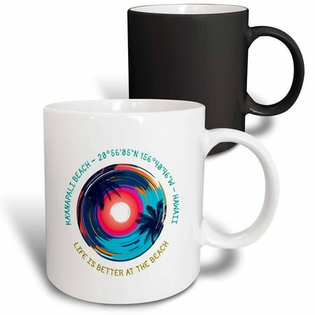 3drose American Beaches - Kaanapali Beach Hawaii Summer Family Travel Gift 11oz Magic Transforming Mug