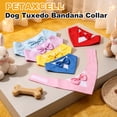 thumbnail image 4 of Collar de bandana de esmoquin para perro Uxcell, collar de esmoquin formal ajustable para mascotas de boda con pajarita, compromiso y cumpleaños, (Púrpura, S), para perros pequeños, medianos y grandes, 4 of 7