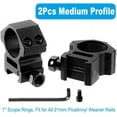 thumbnail image 4 of 1'' inch High/Middle Profile Scope Rings for Picatinny Weaver Mounts Heavy Duty, 4 of 13
