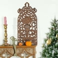thumbnail image 3 of Sungmor Ornate Cast Iron Wall Decor, Victorian Style Carved Artwork, Intricate Scroll and Flower Decoration Plaques, Living Room Bedroom Hallway Wall Art, Natural Rusted Accent, 3 of 9