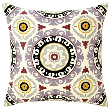 Jiti Suzani Henna Throw Pillow Cotton 40Inch Square Lilac Custom Jiti Decorative Pillows Jiti Suzani Henna Throw Pillow Cotton 40Inch Square Lilac Custom Jiti Decorative Pillows