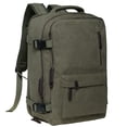 thumbnail image 1 of KAUKKO Canvas Travel Backpack, Personal Item Airline Approved, Carry On Backpack with Multi-Pockets and Shoe Pouch, fit 15.6 inch Laptop, 40L Weekender Bag, 11-ARMYGREEN, 1 of 5