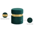 thumbnail image 2 of Meridian Furniture Hailey Contemporary Velvet Ottoman/Stool in Green, 2 of 4