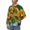 thumbnail image 3 of Honeii Sunflowers in Bucket Print Hoodies for Men, Pullover & Full Zip, Breathable Zip up Hoodie, Sweatshirt-3X-Large, 3 of 5