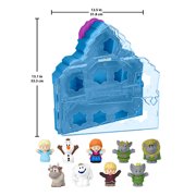 Disney Frozen Castle Playset with 9 Fisher-Price Little People Figures, Carry Along Castle Case