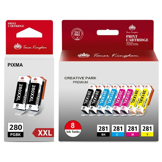 Toner Kingdom Ink Cartridges for Canon Ink 281 PGI 280 for PIXMA TR7520
