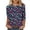 04-Navy, variant on QATAINLAV Halloween Shirts for Women Funny Cute Graphic 3/4 Sleeve Tunic Tops Casual Round Neck Pullover Blouse Orange XXL