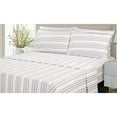 thumbnail image 1 of Cotton House - Ensemble de Draps en Flanelle, 100 % Coton, Format Jumeau, Motif à Rayures, 1 of 2