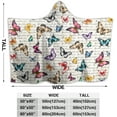thumbnail image 3 of Mushroom Moth Hooded Blanket Wearable Hooded Blanket Cover Blanket Shawl Warm Robe Shawl Blanket Is Perfect For Bed And Couch Travel And Also A Great Surprise For The Holidays 60"x80" For Adults, 3 of 6