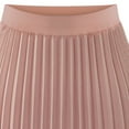 thumbnail image 5 of JGGSPWM Womens Elastic Waist Pleated Midi Skirt Fashion Loose Casual High Waist Solid Long Ankle Skirts Pink S, 5 of 6