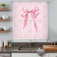 thumbnail image 5 of Pink Bow Sheer Curtains 72 Inches Long, Cute Watercolor Girls Cartoon Luxury Light Filering Curtains, Breathable Simi Curtain Privacy Drapes for Living Room Bedroom Lightweight Window Treatment, 5 of 9