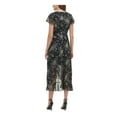 thumbnail image 2 of KENSIE DRESSES Womens Black Floral Short Sleeve V Neck Maxi Hi-Lo Dress 8, 2 of 3