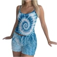 thumbnail image 2 of Taylonsss Womens Tie-Dye Print Sleeveless Tank Top Casual Loungewear Pajama Set Homewear Sleepwear Outfit, 2 of 5
