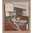 thumbnail image 2 of Yashima Gakutei 20x23 Gold Ornate Framed and Double Matted Museum Art Print Titled - Prosperity; Ding Gu Dreaming of a Pine Tree (circa 1824), 2 of 4