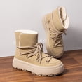 thumbnail image 3 of BURUDANI Women's Comfy Lace Up Ankle Winter Snow Boots, 3 of 5