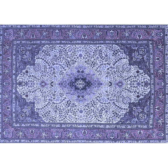 Ahgly Company Indoor Rectangle Persian Blue Traditional Area Rugs, 7' x 10'