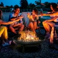 thumbnail image 2 of Outsunny 23" Round Outdoor Wood-Burning Fire Pit with Support Legs, Black, 2 of 10