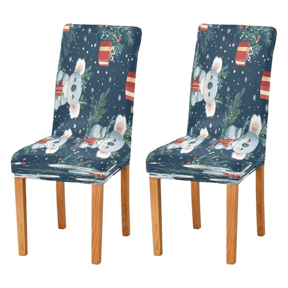 BZSMCE Chairs Slipcovers Dining Chair Covers Cute Christmas Koalas Pattern Creative Pattern
