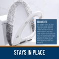 thumbnail image 4 of Buganda Soft Microfiber Toilet Lid Cover, Washable Bathroom Seat Covers, Fits Most Round, Elongated and Oblong Lids, Grey, 19.5"X18.5", 4 of 8