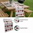 thumbnail image 5 of Red Love Table Runner - 70 Inch Long, Kitchen Dining Table Runner Dresser Scarves, Valentine's Day Heart Red Plaid Minimalist Farmhouse Decor for Coffee Tables Wedding Party Banquet, 5 of 8