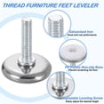 thumbnail image 3 of Niveladores de Pies de Muebles con Rosca M6 de 8 Piezas, Pies Ajustables de Nivelación de Mesa de 28x25, Nivelación de Deslizadores de Muebles para Patas de Sillas y Taburetes, Blanco, 3 of 6