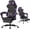 BLACKPURPLE, variant on Ergonomic Video Gaming Chair with Footrest & Massage Lumbar Pillow, Height Adjustable 360° Swivel Computer Chair, Linked Armrest & Headrest for Office Gaming (Black Purple)
