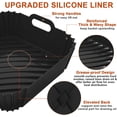 thumbnail image 6 of Air Fryer Silicone Liners Square 2 Pack 7.1 Inch 4-7 QT Reusable Air Fryer Liners Silicone Pot Oven Liner Baking Tray, Air Fryer Basket Silicone Mat Bowl Air Fryer Accessories Kitchen, Black, 6 of 8