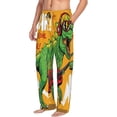 thumbnail image 2 of Daiia Cool Dinosaur Playing Guitar Men's Sleep Pant with Pockets and Drawstring,Pajama Pants-Medium, 2 of 9