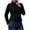 Black, variant on Women's Stand Collar Puffer Jacket Full Zip Fleece Raglan Long Sleeve Slim Fit Lightweight Windproof Warm Outerwear Coat For Fall Winter,White Women's XS-L