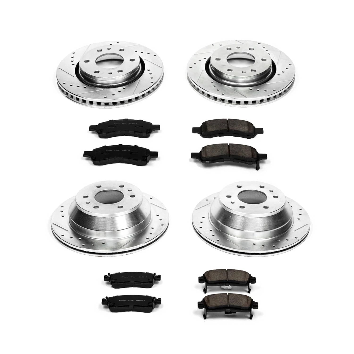 PowerStop Front and Rear Z23 Evolution Sport Carbon-Fiber Ceramic Brake Pad and Drilled & Slotted Rotor Kit Fits: BUICK CHEVROLET GMC ISUZU Select Models K2085