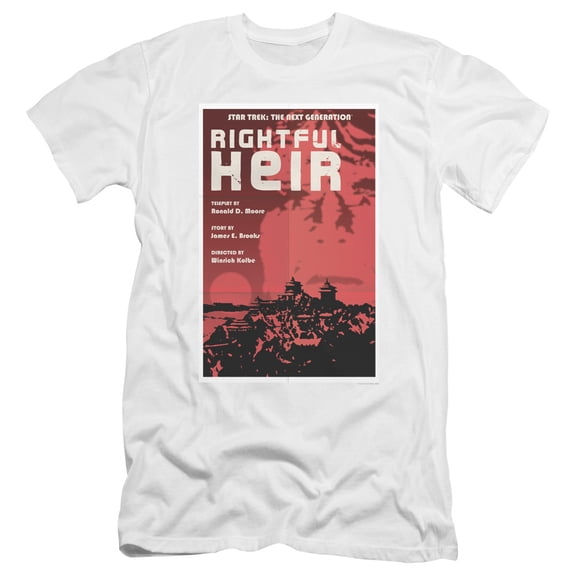 Star Trek Tng Season 6 Episode 23 Premium Canvas Adult Slim Fit 30/1 T-Shirt White