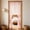 Pink, variant on Adorable Lace Door Curtain Embroidered Mesh Door Cover No Drill Light Filtering Insect Resistant Curtain for Bedroom Bathroom Kitchen Home Entrance Window Divider Decorative Door Panel