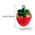 thumbnail image 5 of Aellinatey Sparkling Strawberry Charm Handcrafted Resin Fruit Pendant Jewelry Supplies, 5 of 11