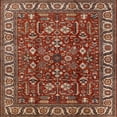 thumbnail image 1 of Ahgly Tapis d'Intérieur Carré Moderne Mi-Siècle Rouge Oriental, 5 Pieds Carré, 1 of 6
