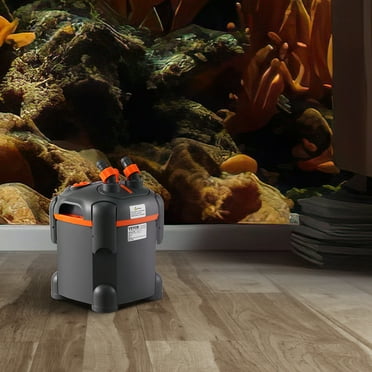 SKYSHALO 30 Gallon 8w UV Lamp Aquarium Canister Filter Fish Tank Quiet
