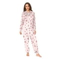 thumbnail image 4 of Adult Christmas Onesie Pink Strawberry Heart Adult Zipper One-Piece Pajamas Unisex Pajamas with Pockets, 4 of 6
